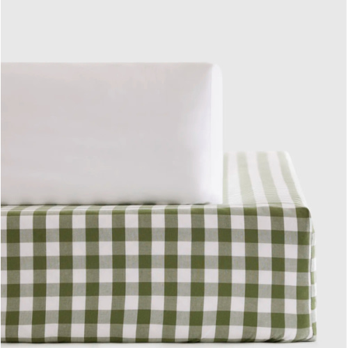 Organic Percale Gingham Crib Sheet 2-Pack