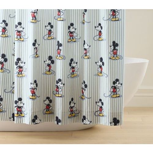 Disney Home x Sanderson Mickey Mouse Shower Curtain , One Size , Multi