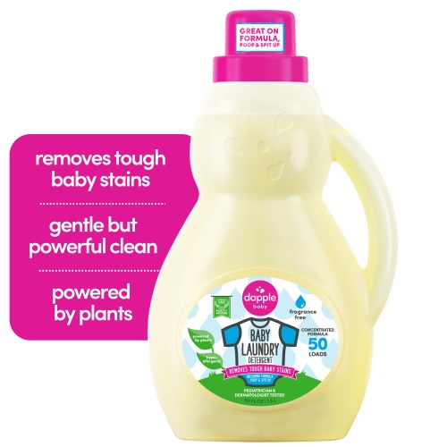 Dapple Baby Laundry Detergent, Fragrance-Free, 50 fl oz Bottle
