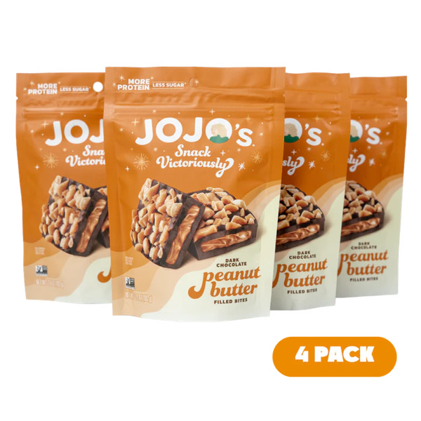 Dark Chocolate CREAMY PEANUT BUTTER FILLED BITES – JOJO's Chocolate