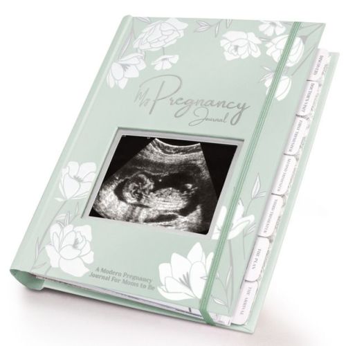 KeaBabies Blossom Pregnancy Journal, 80 Pages Hardcover Pregnancy Book for First Time Moms, Baby Memory Book (Sage)