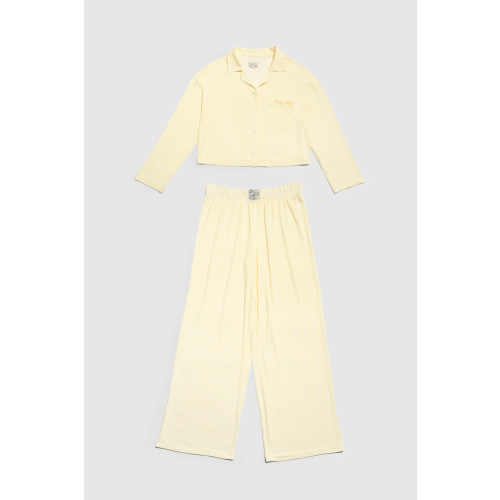 - Butter Sleep Set - Lemon Pinstripe