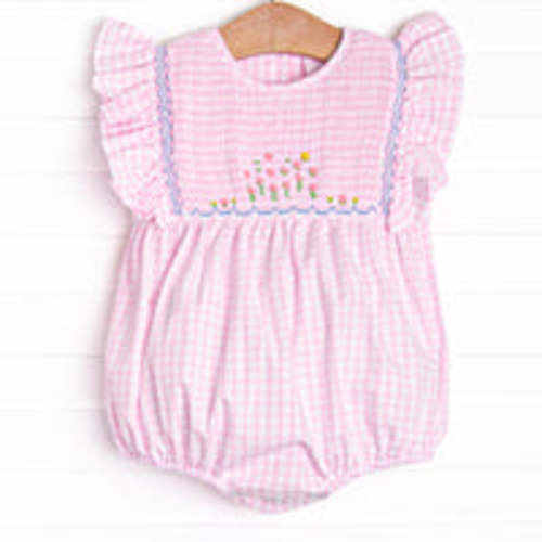 The More You Grow Smocked Bubble, Pink – Stitchy Fish