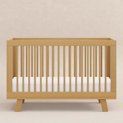 Hudson 3-in-1 Convertible Crib with Toddler Bed Conversion Kit - Honey