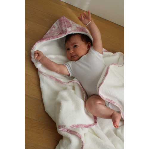 Pink Toile Bath Towel