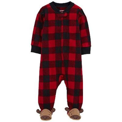 Baby Boy Carter's Plaid Fleece Zip-Up Footie Sleep & Play