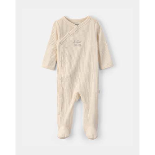 Baby Hello Baby' Cotton Sleep & Play Pajamas - Ivory
