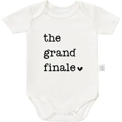 The Grand Finale Bodysuit, Baby Announcement Rompers, Coming Soon Clothing, Infant Short-Sleeve Outfits 0-24 Month