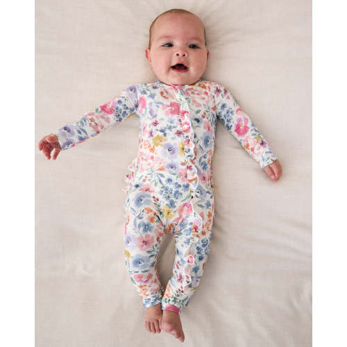Tiny Blooms Ruffle Zippy – Little Sleepies