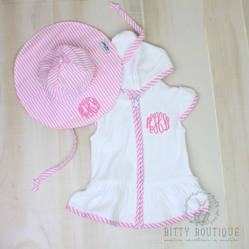 Girls Monogrammed Terry Cloth Cover Up