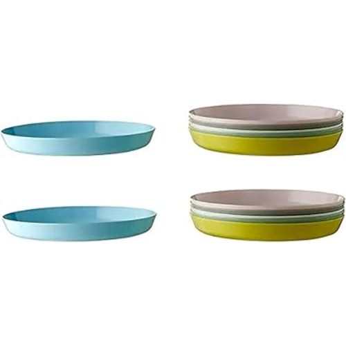 Ikea Plastic 12 Plate Set, Multicolour
