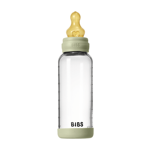Baby Glass Bottle Set 8oz Latex - Sage