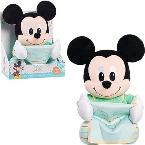 Disney Baby 11-inch Hide-and-Seek Mickey Mouse Interactive Plush, Pretend Play, Kids Toys for Ages 09 Month by Just Play