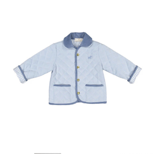 Classic Blue Quilted Jacket | Over The Moon