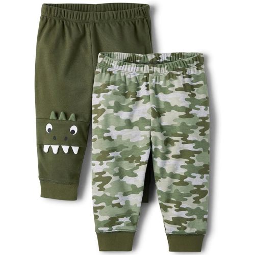 The Children's Place Baby Boys' and Newborn Jogger Bottoms 2-Pack - 12-18 Months - Dino Camo 2 Pack