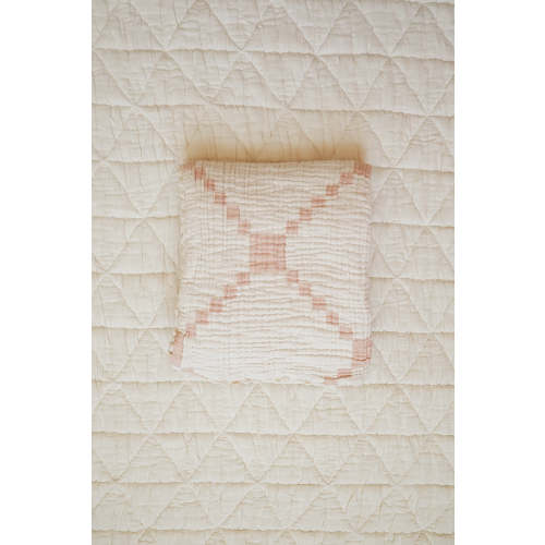 layered gauze blanket - petal