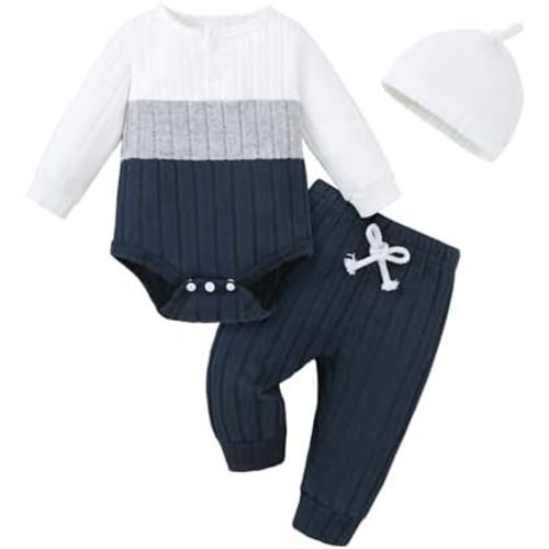 Renotemy Newborn Baby Boy Clothes Winter Outfit Essentials Preemie-12Months
