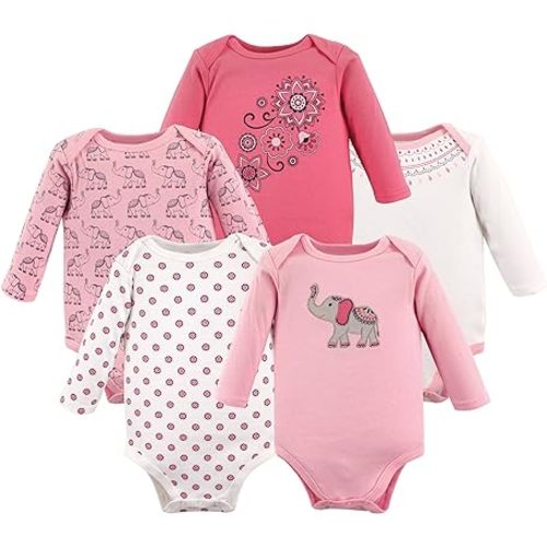 Hudson Baby unisex-baby Cotton Long-sleeve Bodysuits