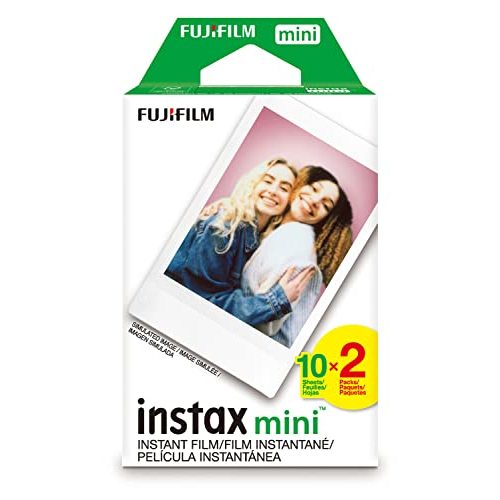 FUJIFILM Instax Mini Instant Film Twin Pack (White), 20 Photos
