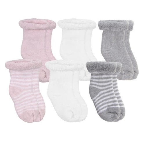 Terry Newborn Socks (6 Pack)