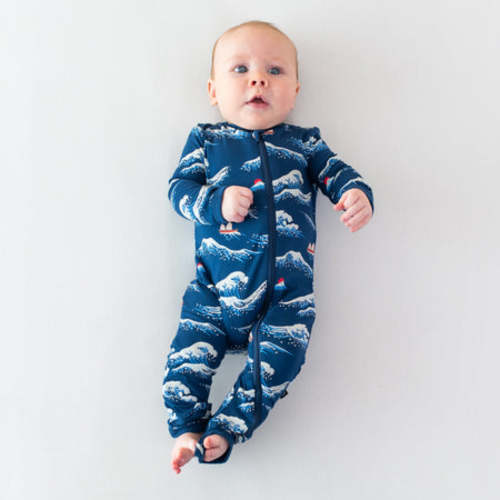 Kyte Baby Zippered Romper in Wave 0-3 Months