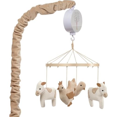 Bedtime Originals Farmyard Friends Musical Baby Crib Mobile Soother Toy