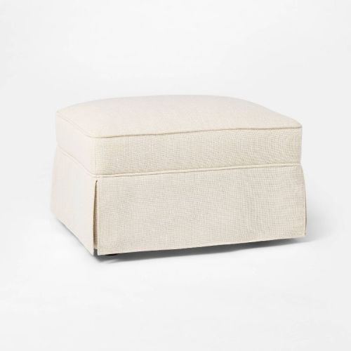 Vivian Park Ottoman Cream - Threshold™ Designed With Studio Mcgee: Plywood Frame, Polyester, No Assembly
