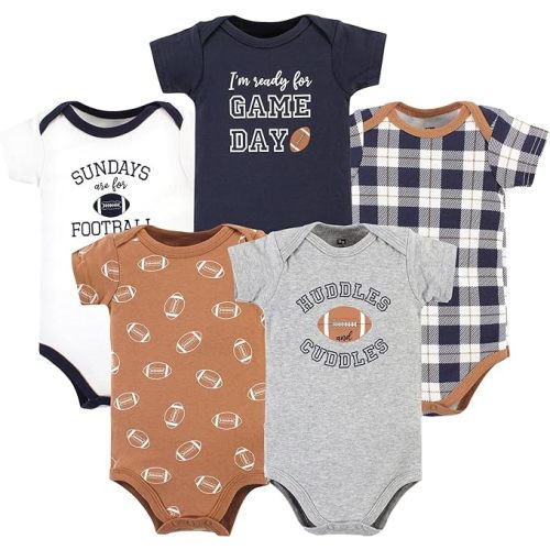Hudson Baby Unisex Baby Cotton Bodysuits 5-pack