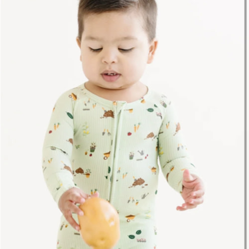 Backyard Garden Small Ribbed Zip Romper