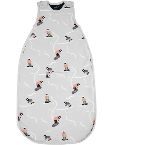 Woolino 4 Season Sleep Sack - Ultimate Merino Wool Sleeping Bag - Two-Way Zipper Adjustable Universal Size Sleep Sack for Baby (2-24 Months) - Snowboarder