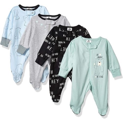 Gerber Baby Boys 4 Pack Sleep 'N Play Footie