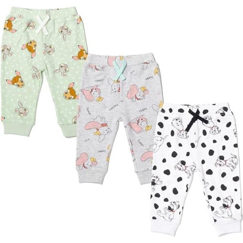 Disney Classics Winnie The Pooh 0-3mo Tigger Eeyore Piglet Dumbo Patch Thumper Bambi 3 Pack Pants Newborn to Toddler