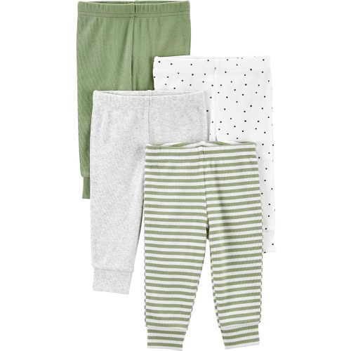 Simple Joys by Carter's Unisex Babies' Cotton Pants, Pack of 4