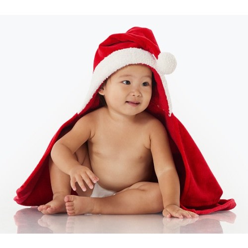 Santa Baby Hooded Towel | Pottery Barn Kids