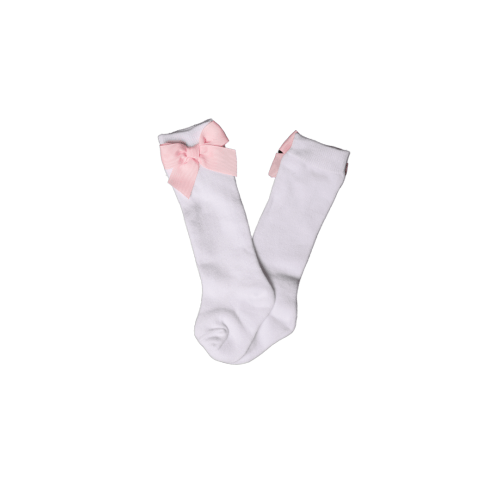 Pink Bow Knee Socks