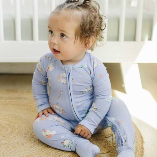 Cinderella baby pajamas, bamboo convertible romper, zippy sleeper, baby girl one piece, baby shower gift, bamboo baby clothes