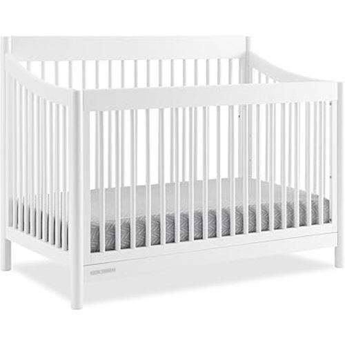 Delta Children Brooks 6-in-1 Convertible Crib - Greenguard Gold Certified, Bianca White
