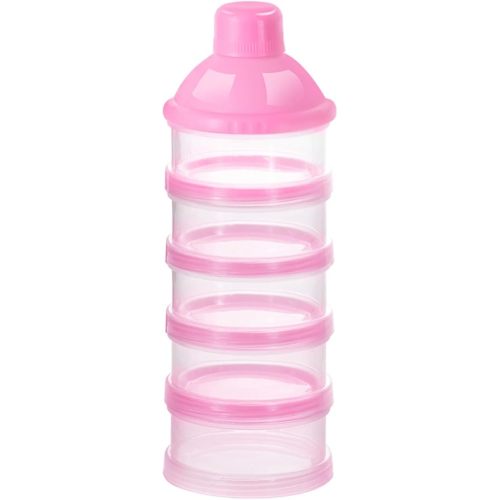 Accmor Formula Dispenser On The Go, 5 Compartments Stackable Formula Container for Travel, Baby Milk Powder Kids Snack Container, BPA Free