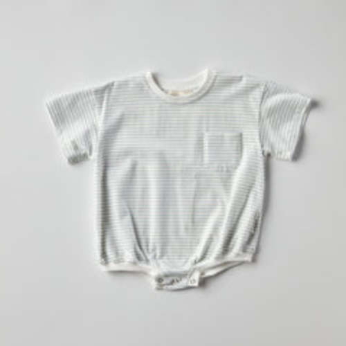 Cory Pocket Romper in Blue Stripes | Baby and Toddler | WinnieandCrew.com – Winnie + Crew