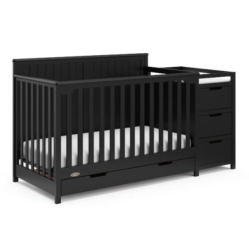 Graco Hadley 5-in-1 Convertible Crib and Changer with Drawer Black