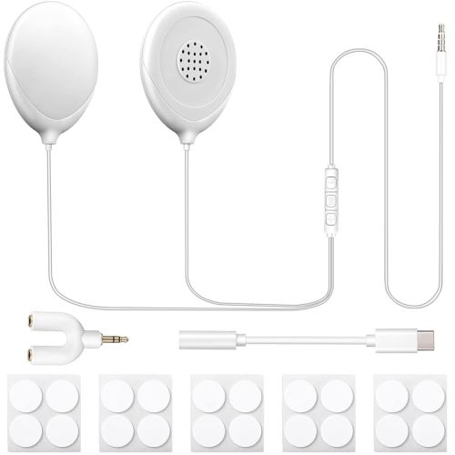 Konohan 8 Pcs Baby Bump Headphones Set Belly Headphones for Pregnant Women White Belly Speakers Women for Pregnancy Safely Play Music, Sounds, and Voices to Your Baby in The Womb