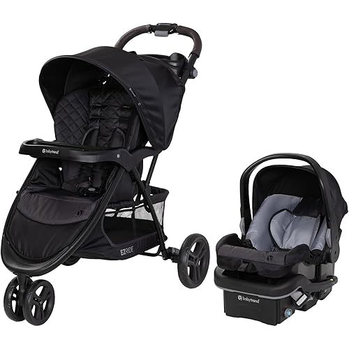 Baby Trend EZ Ride DLX Stroller Travel System (with EZ-Lift Plus Infant Car Seat), Dash Midnight