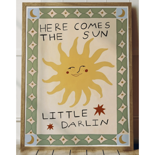 'Here Comes the Sun' Hand Painted Art Print