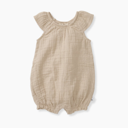 Burt's Bees Baby Organic Cotton Dotted Muslin Bubble - Fossil Muslin, 3-6 M