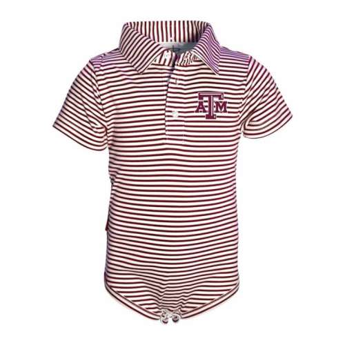 Texas A&M Aggies MAROON Baby Carson Polo Romper - 91970704