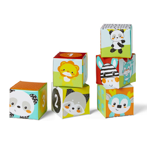 Infantino Colors & Numbers Bath Blocks for Babies & Toddlers, 6-Piece Set