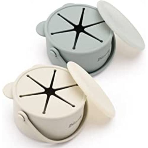 Amazon.com: Dilovely Snack Cups for Toddlers, Silicone Snacks Containers, Baby Food Catcher Spill Proof, Kid Snacks Holder with DustProof Lid, 2 Pack Dishwasher Safe and BPA Free 9 Oz : Everything Else