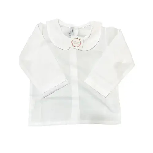 Peter Pan Collared White Top