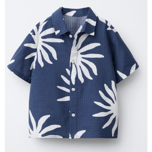 SUN PRINT SHIRT - Ecru / Blue | ZARA United States