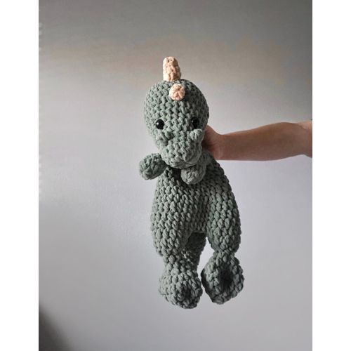 Dinosaur Snuggler  Dinosaur Lovey  Crochet Dinosaur  - Etsy